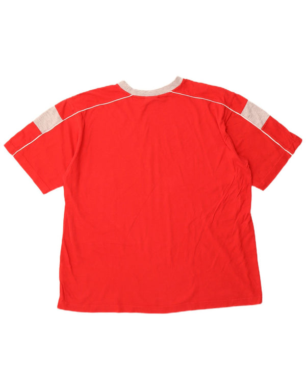 T-shirt REEBOK da uomo Top XL in cotone color block rosso