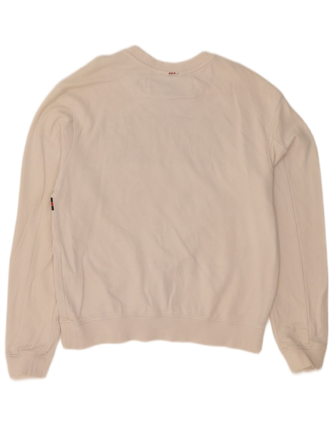 Felpa grafica da donna Replay Maglione UK 14 Cotone bianco medio