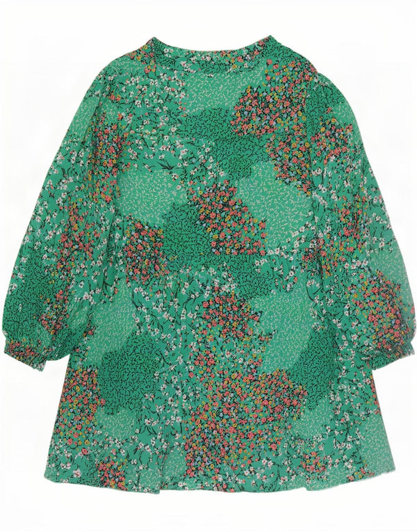 Abito a strati a maniche lunghe da donna Marks & Spencer UK 18 XL Verde floreale