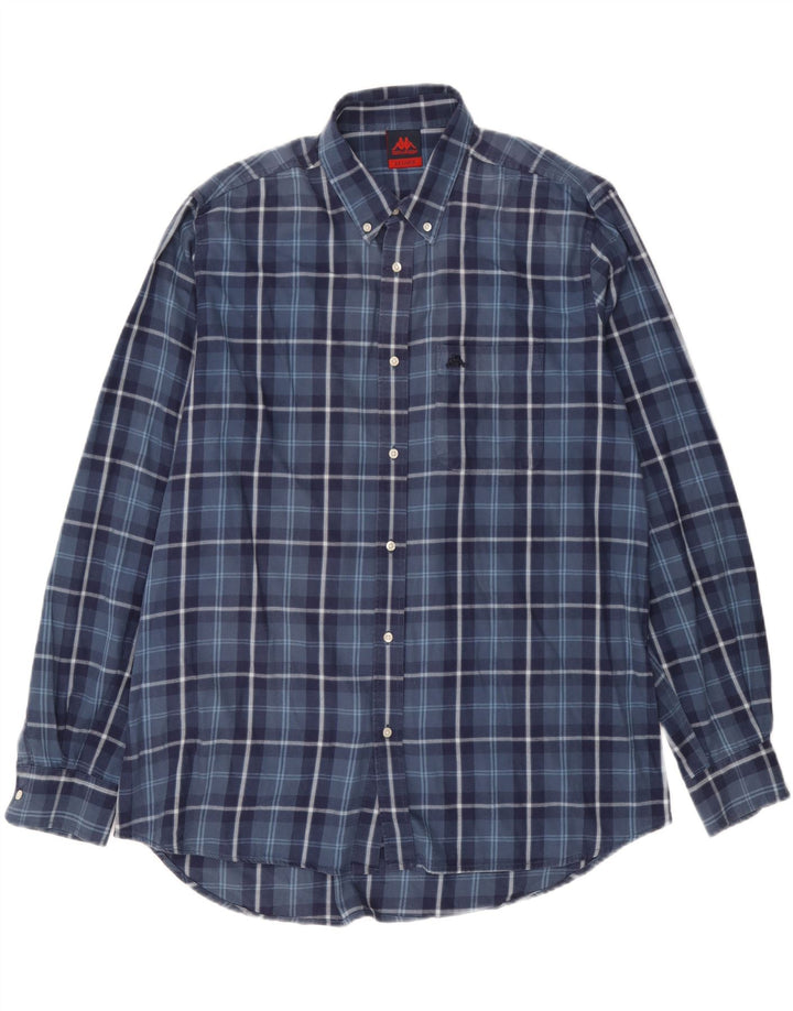 Camicia Kappa da uomo in flanella 2XL blu navy a quadri