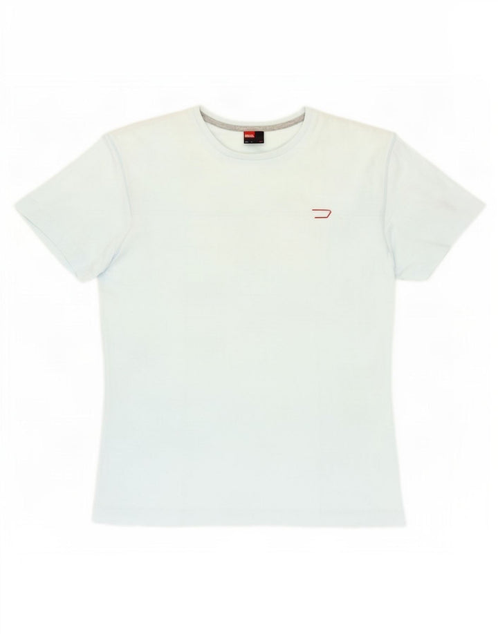 T-shirt da uomo Diesel Top in cotone blu medio