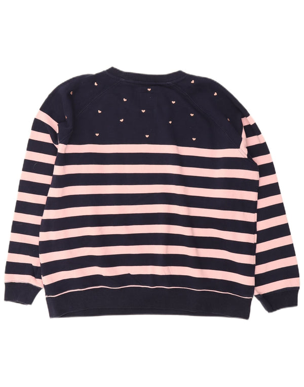 Crew Clothing Felpa da donna Maglione UK 16 Large Navy Blue Striped