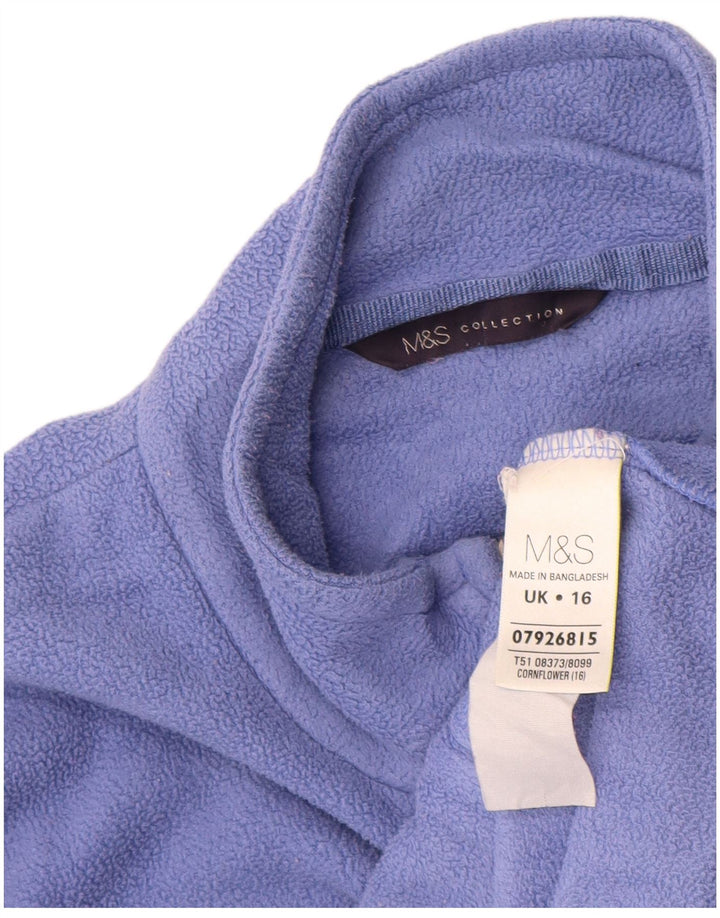 Giacca in pile da donna Marks & Spencer UK 16 Large Viola Poliestere