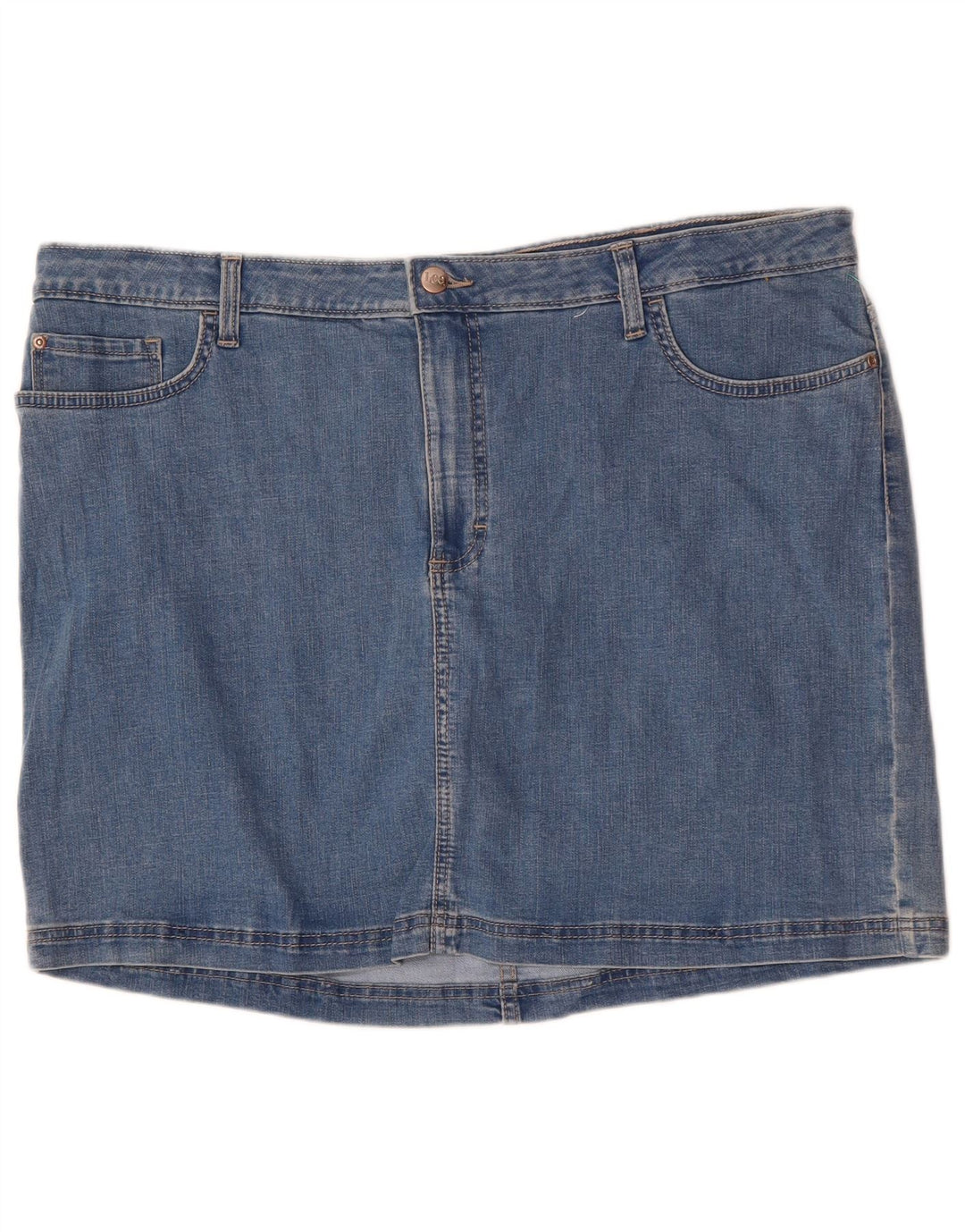 Gonna in denim a vita media con vestibilità regolare da donna LEE US 22 3XL W44 cotone blu