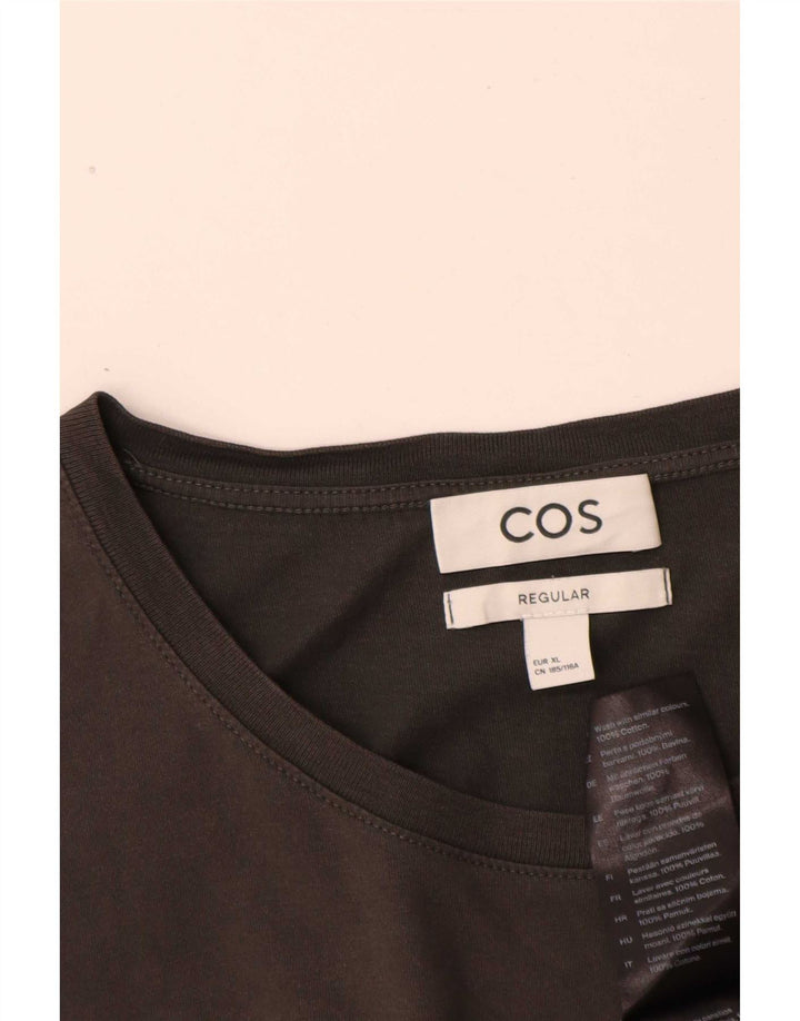T-shirt regolare da uomo Cos Top XL in cotone grigio