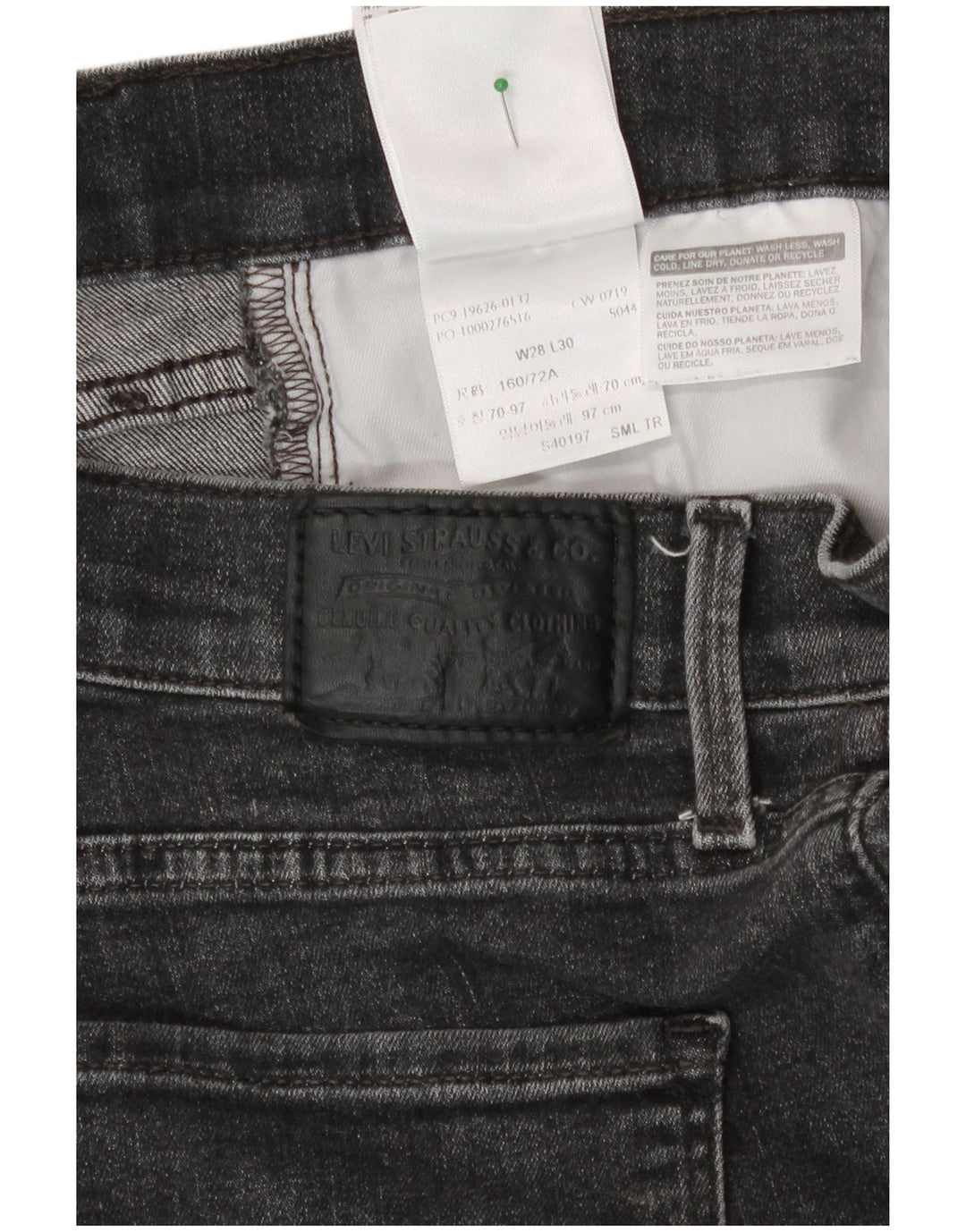 Jeans skinny da donna Levi's W28 L30 cotone grigio