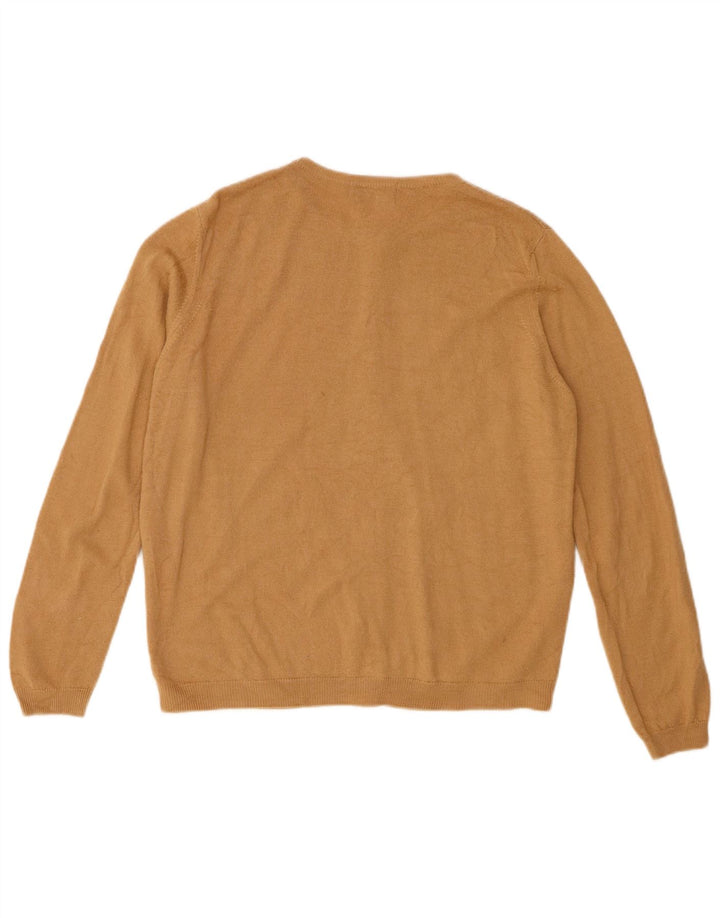 Maglione cardigan da donna Zara UK 14 grande lana beige