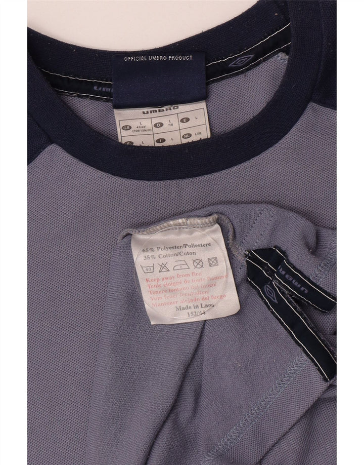 T-shirt da uomo Umbro Top Large in poliestere color block blu