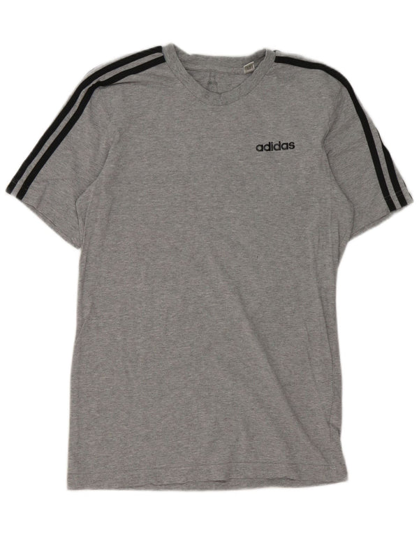 T-shirt Adidas da uomo Top Small in cotone grigio