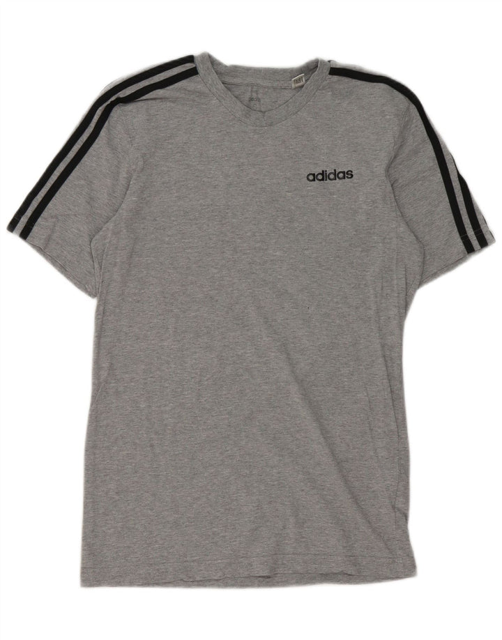 T-shirt Adidas da uomo Top Small in cotone grigio