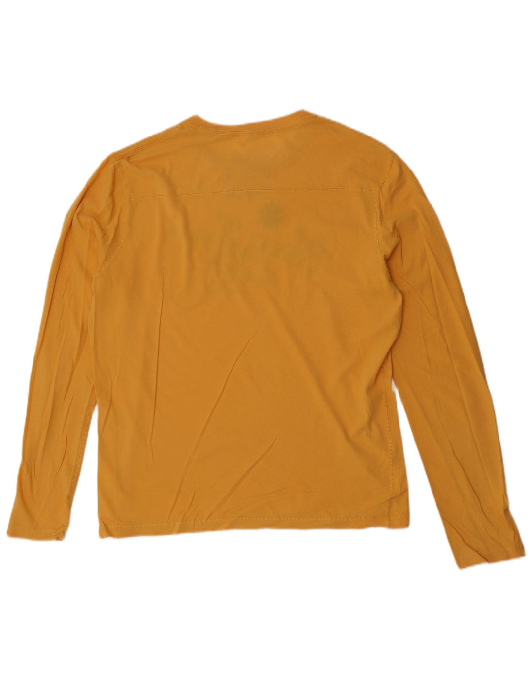Guess Top grafico da uomo a maniche lunghe in cotone giallo grande