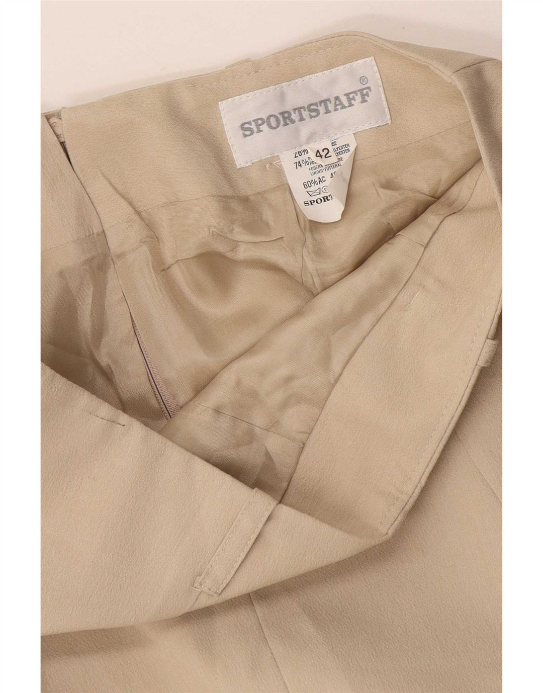Minigonna da donna Sport Staff IT 42 media W32 Rayon beige