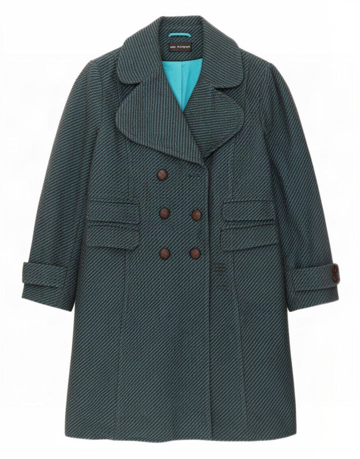Cappotto doppiopetto autografo da donna Marks & Spencer UK 20 2XL Verde