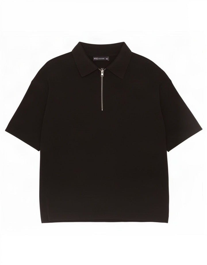 Polo oversize da donna Marks & Spencer UK 10 piccola nera