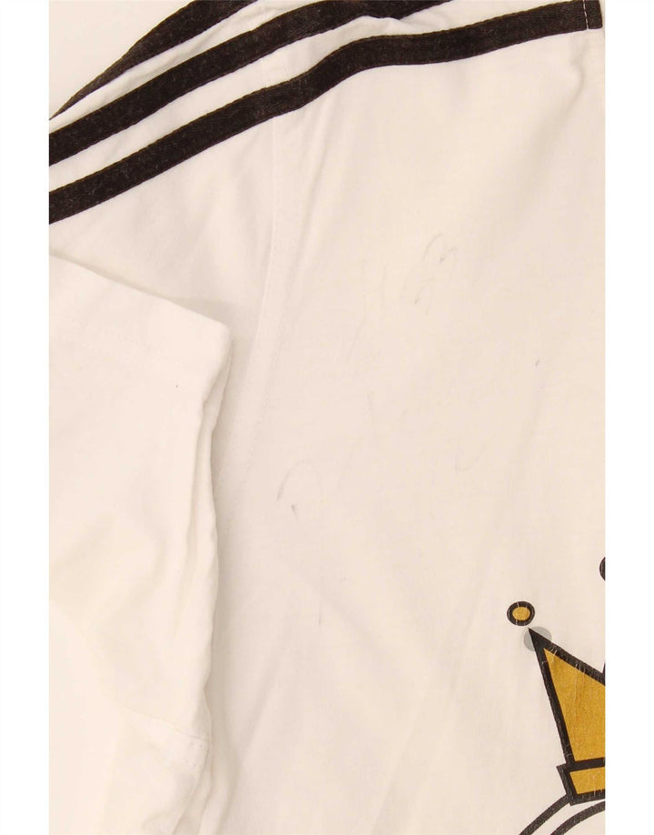 T-shirt grafica da uomo Adidas Top UK40/42 cotone bianco medio