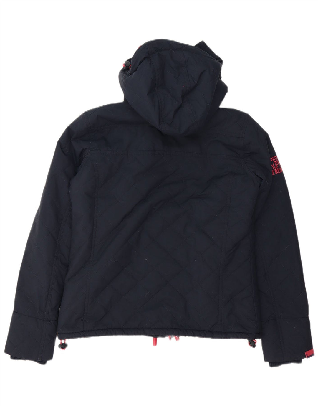 Giacca a vento con cappuccio da donna Superdry UK 14 medio blu navy