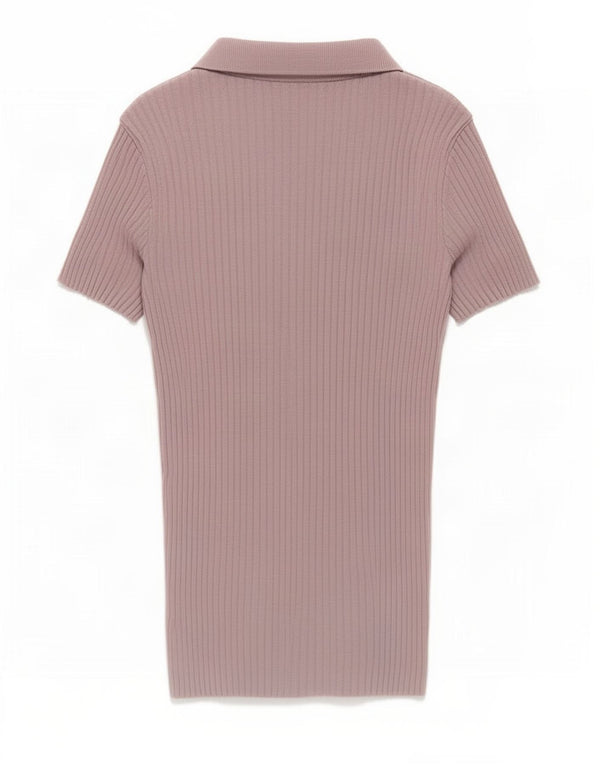 Polo Zara da donna UK 12 viola medio