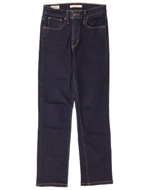 LEVI'S Jeans dritti a vita alta 724 da donna W28 L26 cotone blu navy