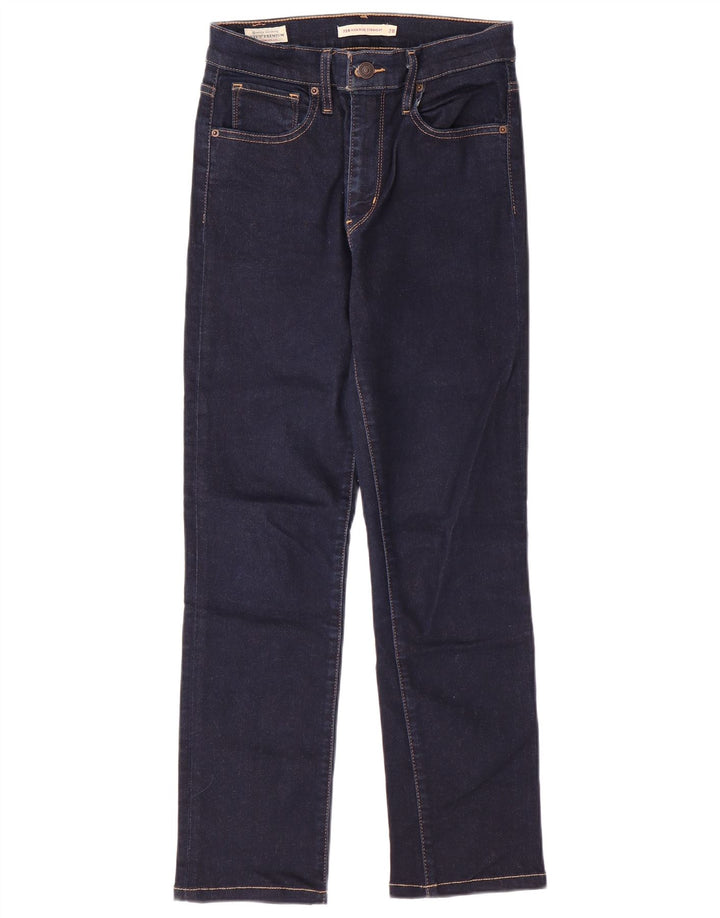 LEVI'S Jeans dritti a vita alta 724 da donna W28 L26 cotone blu navy