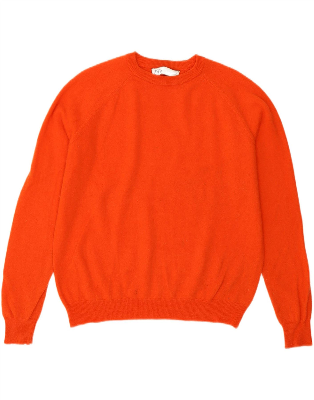 Maglione maglione girocollo da uomo Zara piccolo in lana arancione