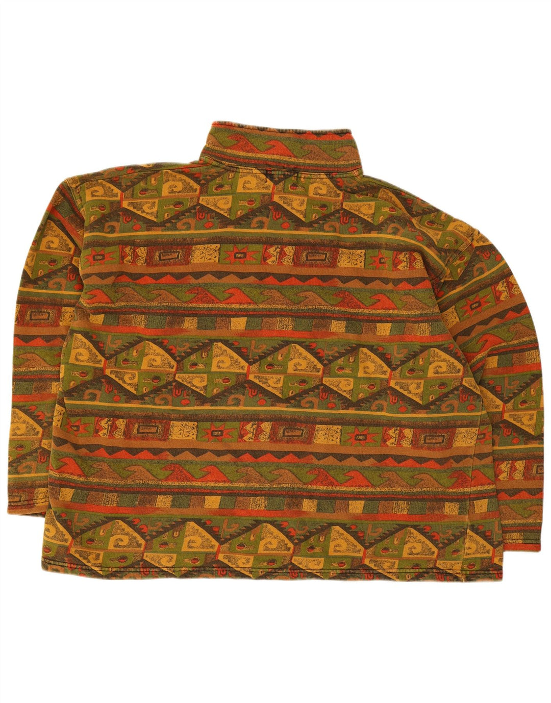 Felpa oversize da donna vintage maglione UK 16 grande multicolore