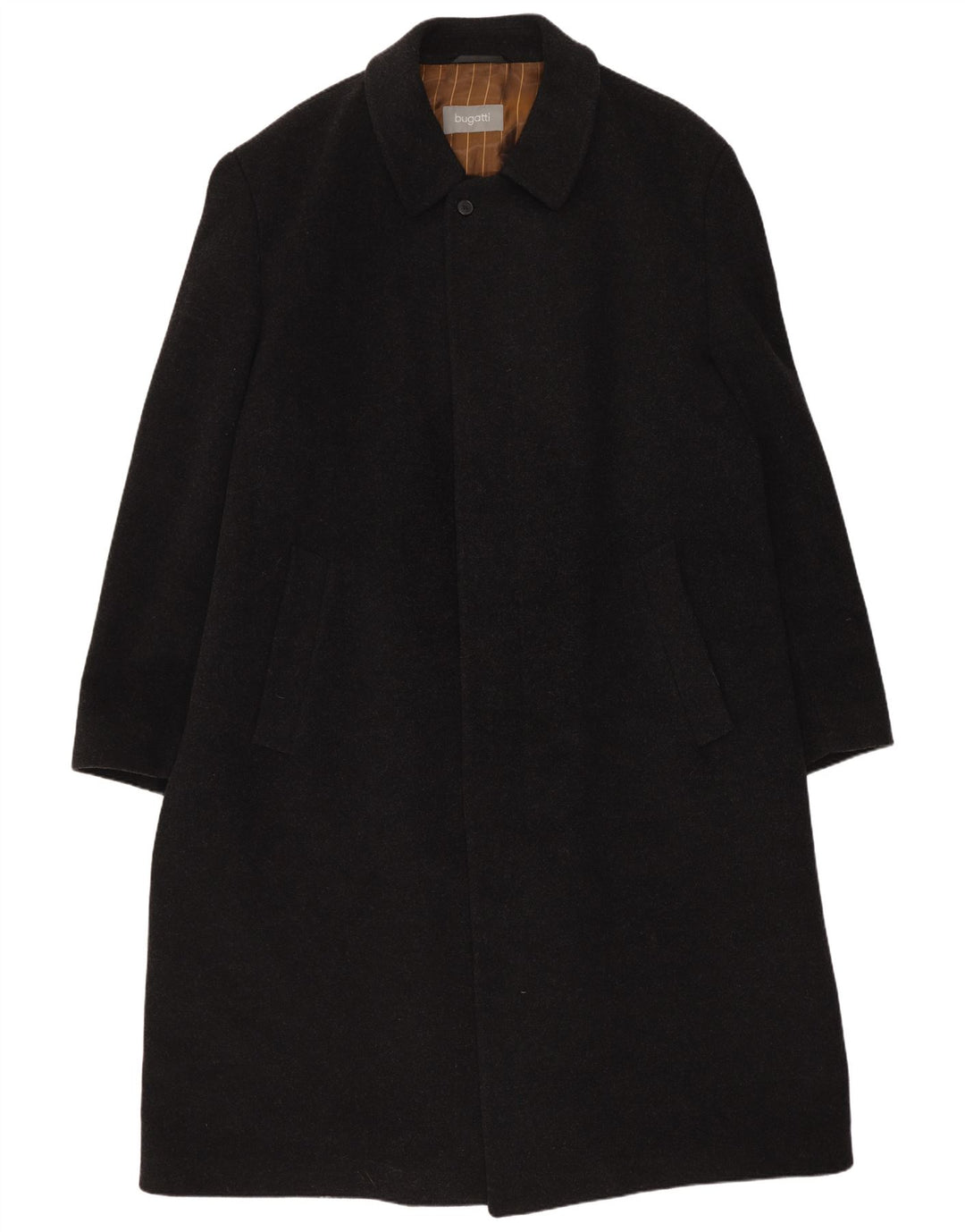 Cappotto Bugatti Uomo IT 56 3XL Nero Lana Vergine