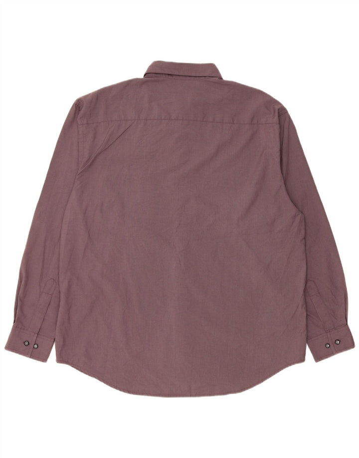 DOCKERS Camicia da uomo in flanella grande poliestere pied de poule viola