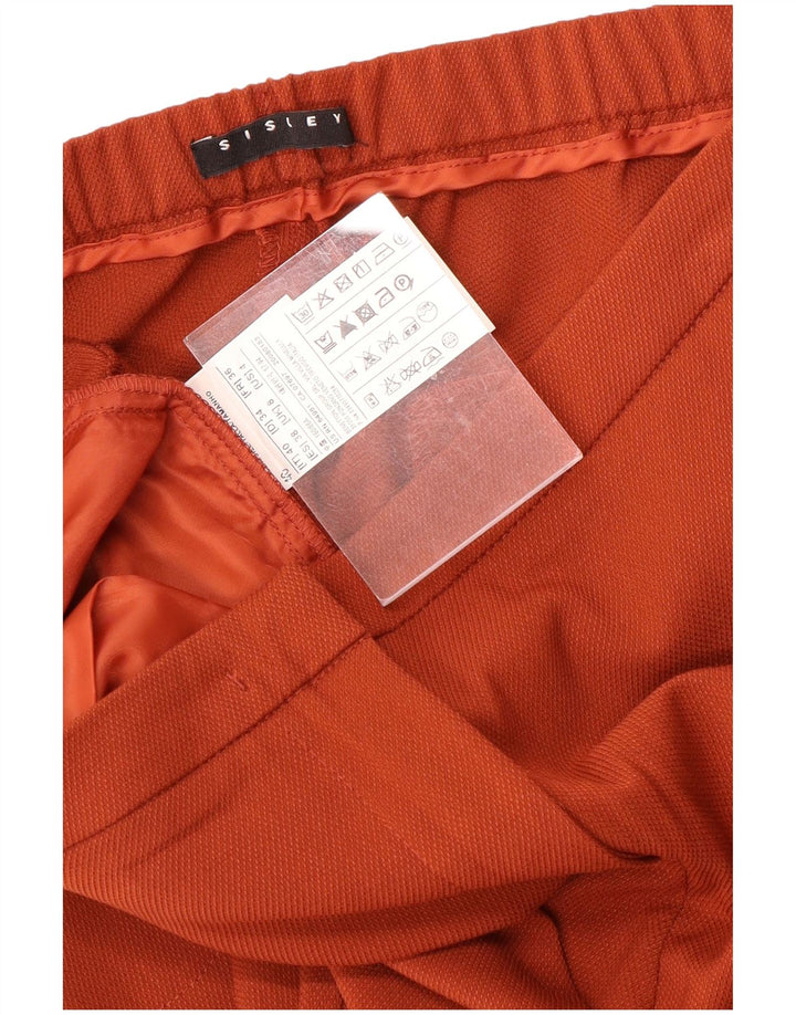 Pantaloni chino da jogging da donna Sisley UK 8 piccoli W30 L27 poliestere rosso