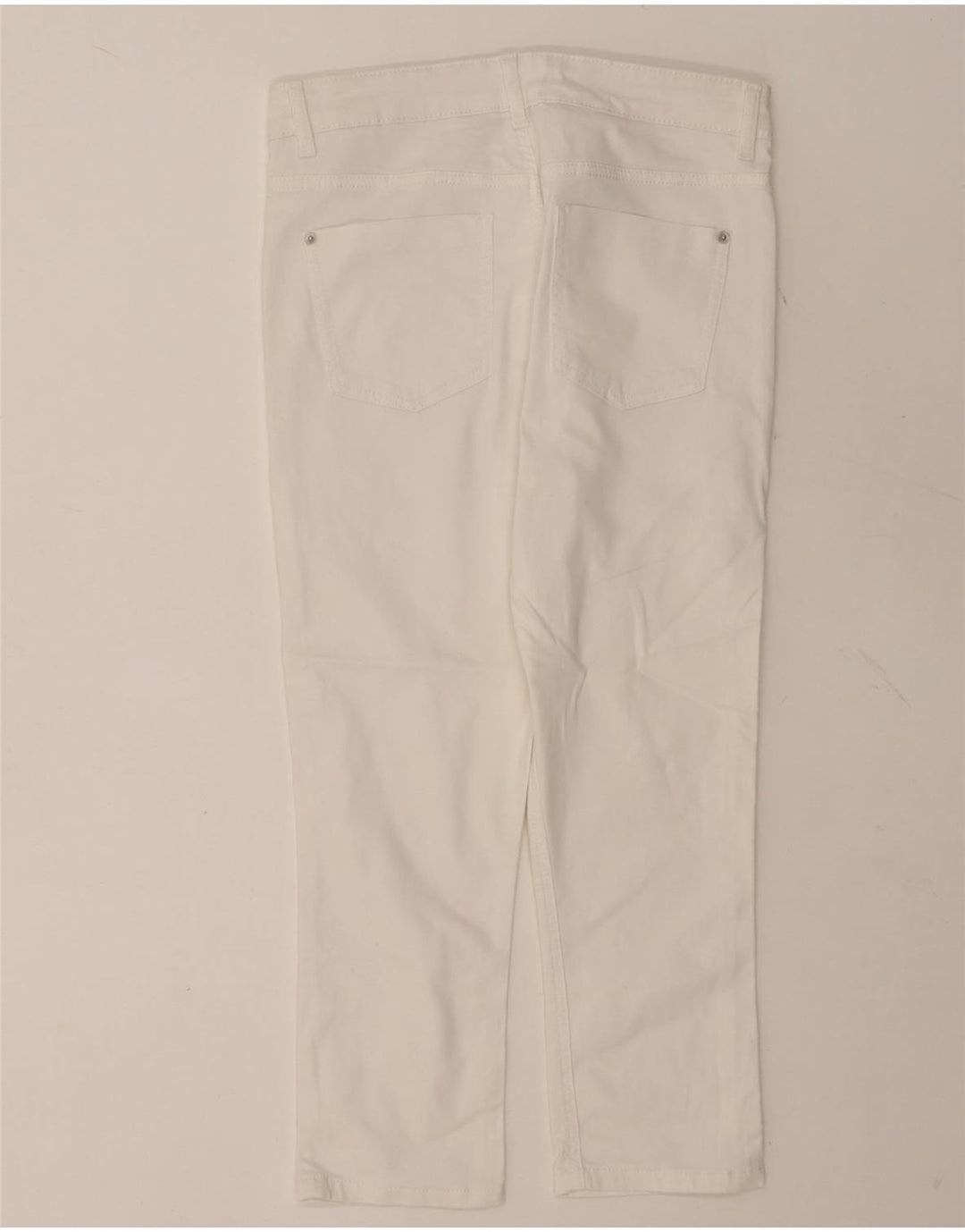 Jeans corti da donna Marks & Spencer UK 12 medio W30 L21 bianco