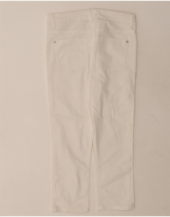 Jeans corti da donna Marks & Spencer UK 12 medio W30 L21 bianco
