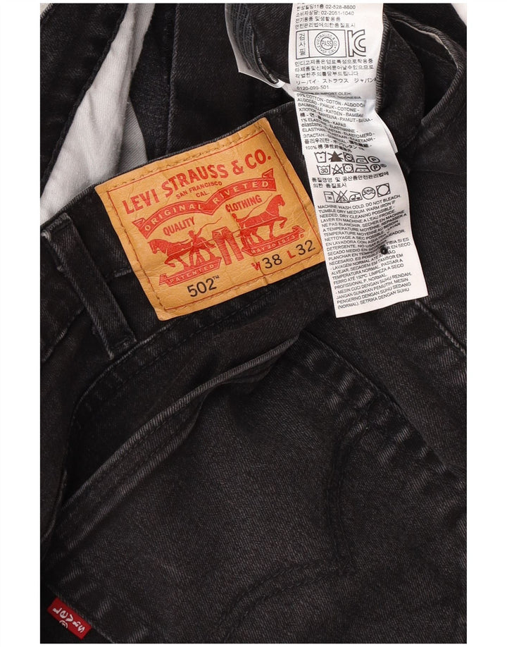 Jeans Levi's da uomo 502 affusolati W38 L32 cotone nero