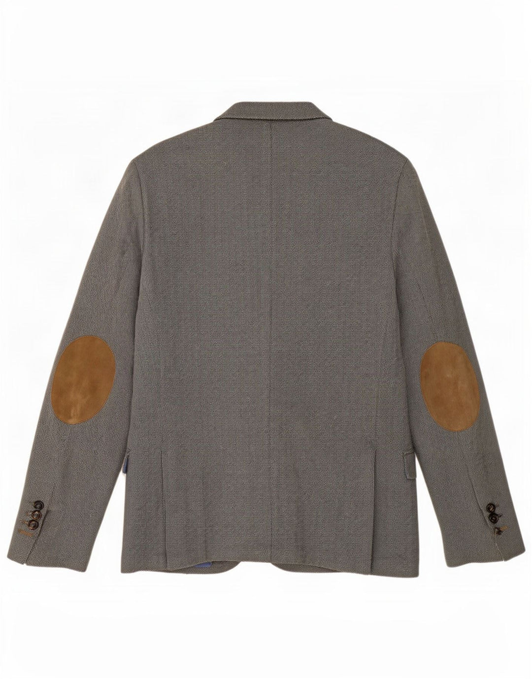 Giacca blazer da uomo a 2 bottoni Massimo Dutti EU 48 Grigio medio a spina di pesce