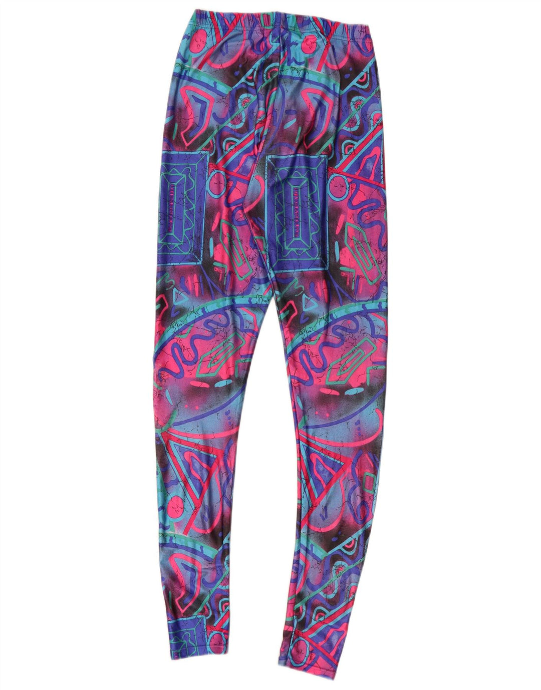 Leggings da donna VINTAGE UK 6 XS multicolore geometrico