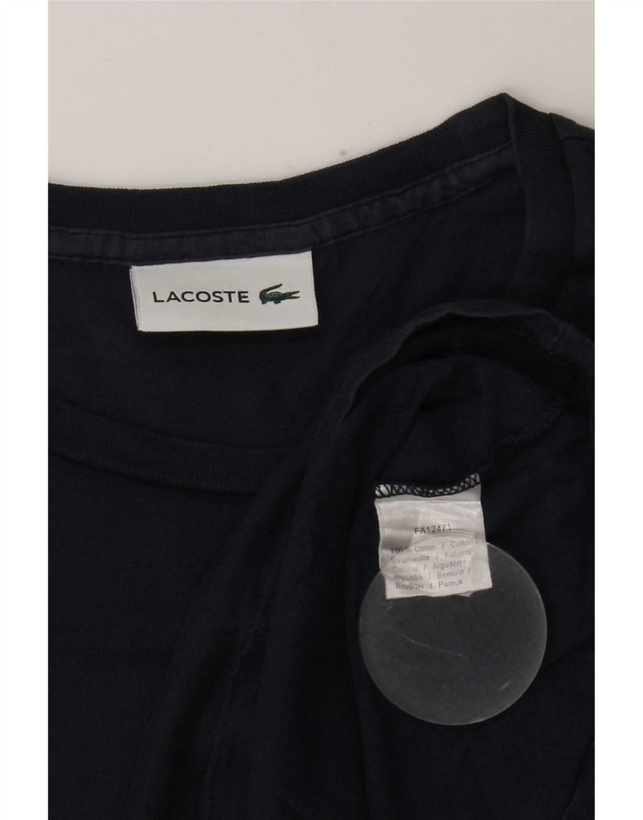 T-shirt da uomo Lacoste Top in cotone blu navy medio