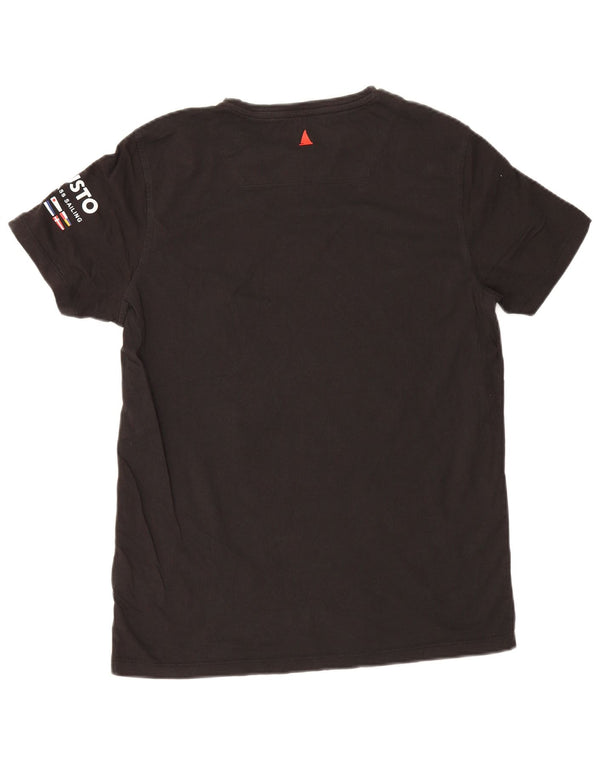 T-shirt grafica da uomo Musto Top in cotone nero medio