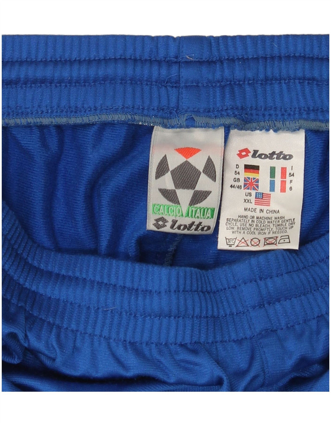 Pantaloni da tuta da uomo Lotto UK 44/46 2XL Poliestere color block blu