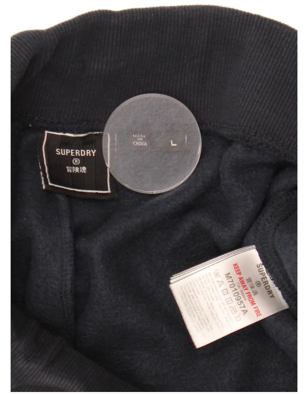 Pantaloni da tuta da uomo SUPERDRY Joggers grandi in cotone blu navy