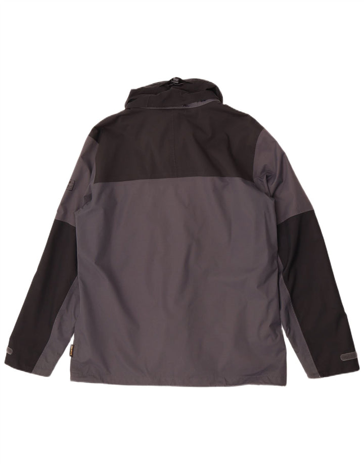 Giacca antipioggia da uomo Jack Wolfskin UK 36/38 Poliammide color block grigio medio