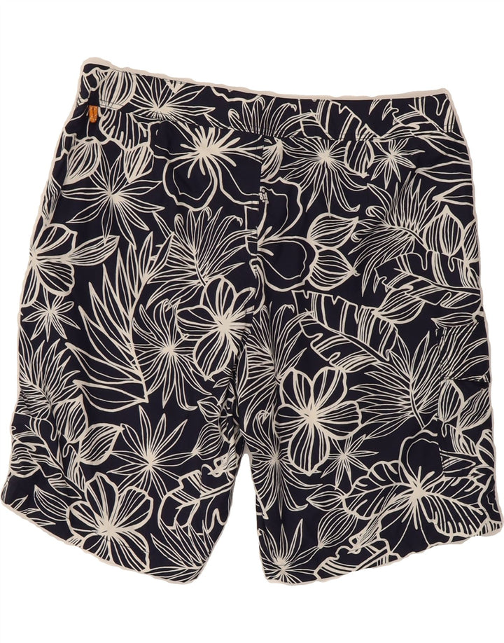 J. CREW Mens Swimming Shorts Medium Navy Blue Floral Vintage J. Crew and Second-Hand J. Crew from Messina Hembry 