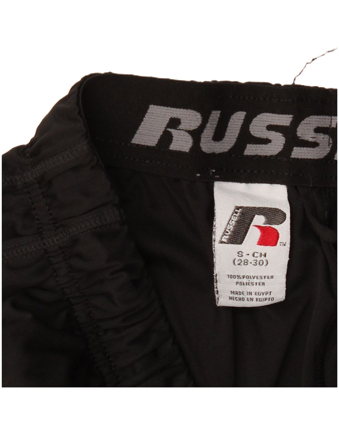 RUSSELL ATHLETIC Pantaloncini sportivi Dri-Power da uomo piccoli in poliestere nero