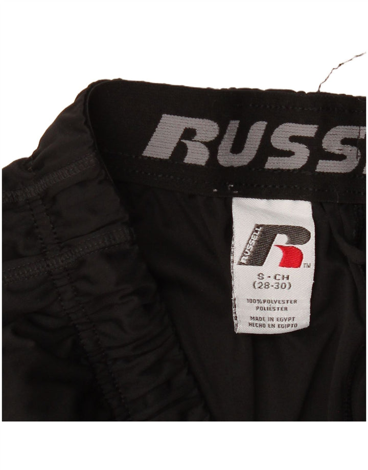 RUSSELL ATHLETIC Pantaloncini sportivi Dri-Power da uomo piccoli in poliestere nero