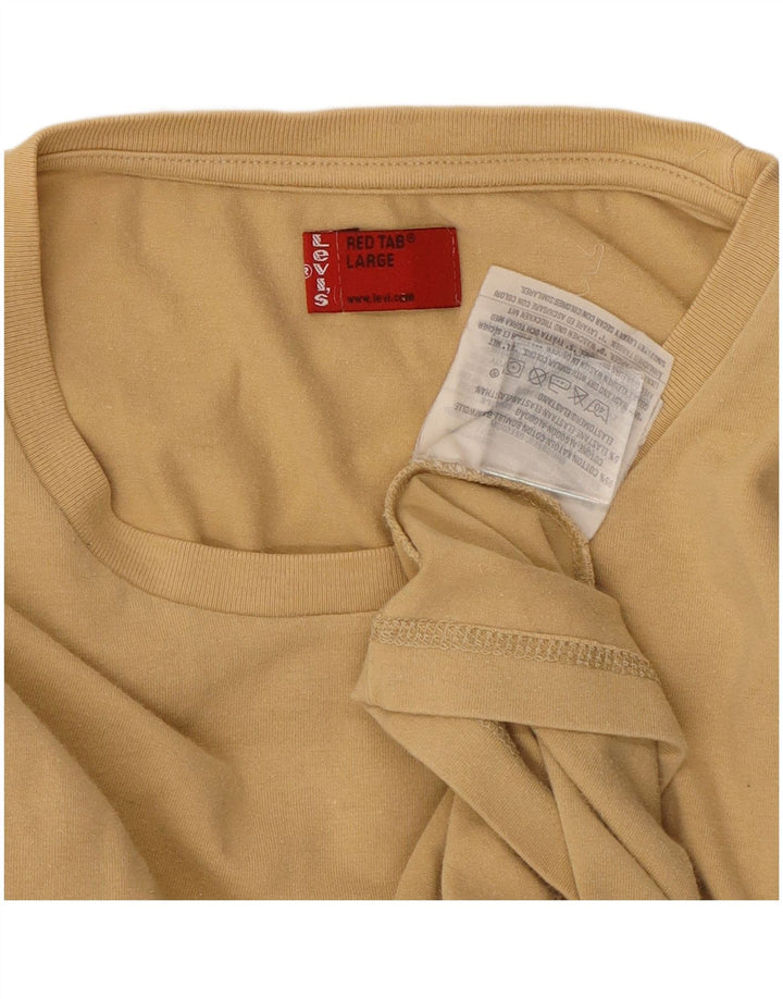 T-shirt da donna Levi's Top UK 14 grande cotone beige