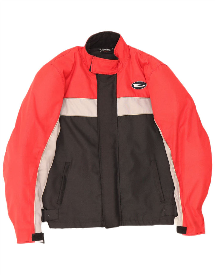 Giacca da pilota vintage da uomo UK 36 Small Red Colourblock