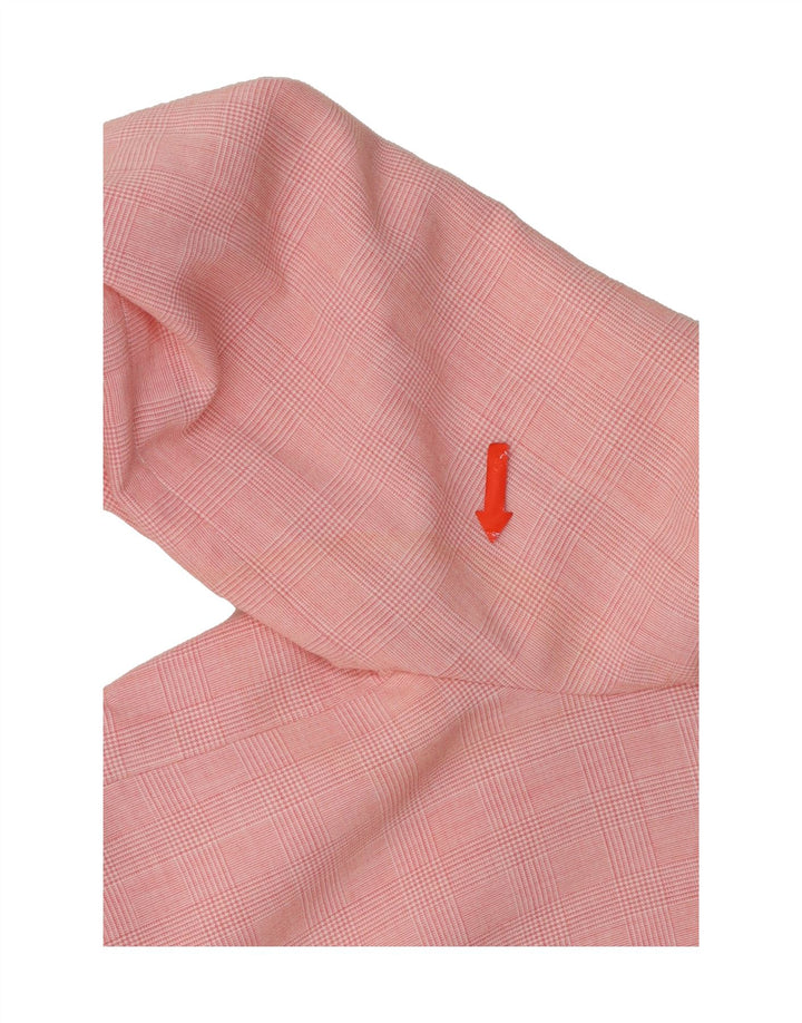 LAURA BIAGIOTTI Womens 3 Button Blazer Jacket IT 46 Large Pink Check Vintage Laura Biagiotti and Second-Hand Laura Biagiotti from Messina Hembry 