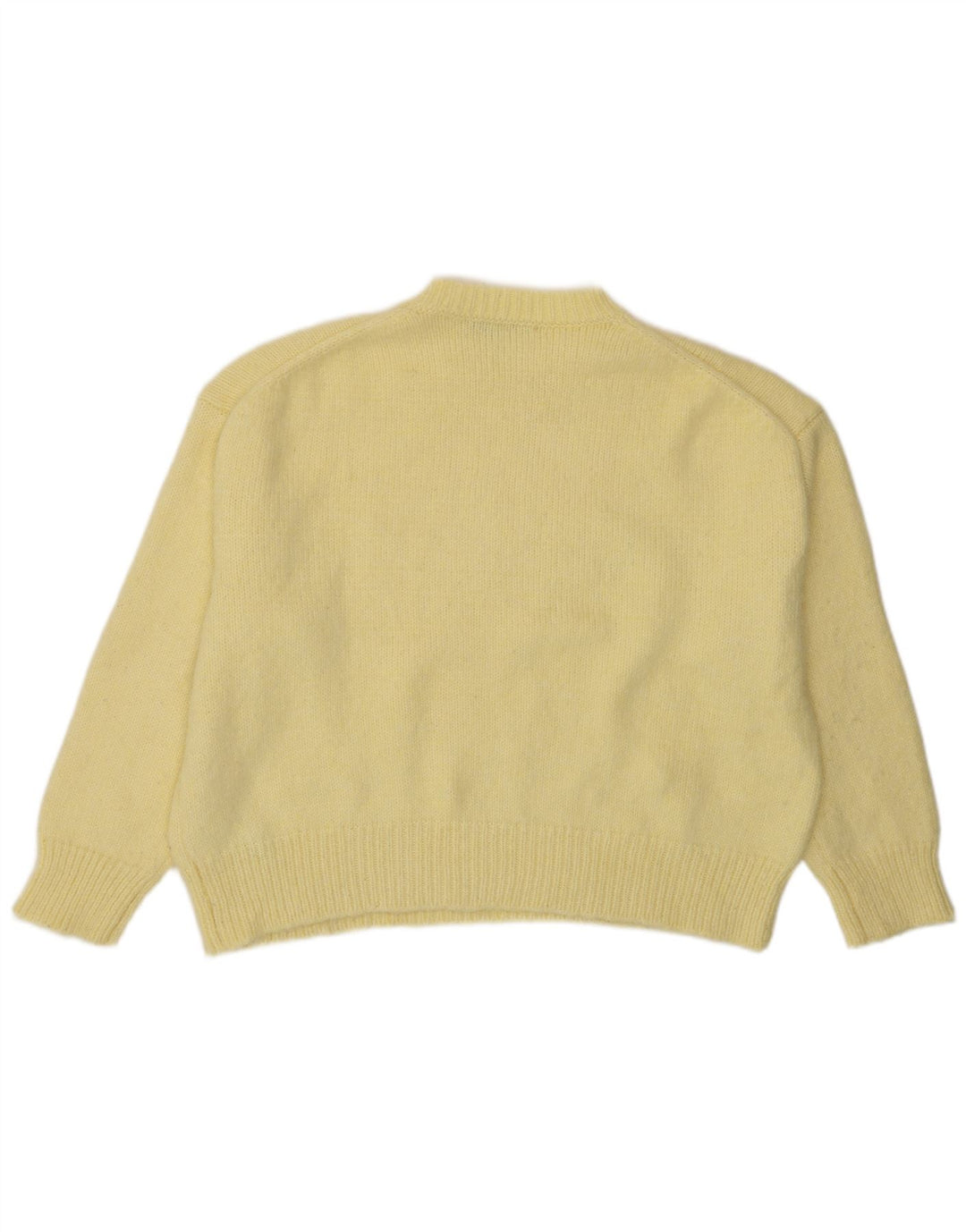 Maglione girocollo oversize corto da donna Zara UK 14 Giallo medio
