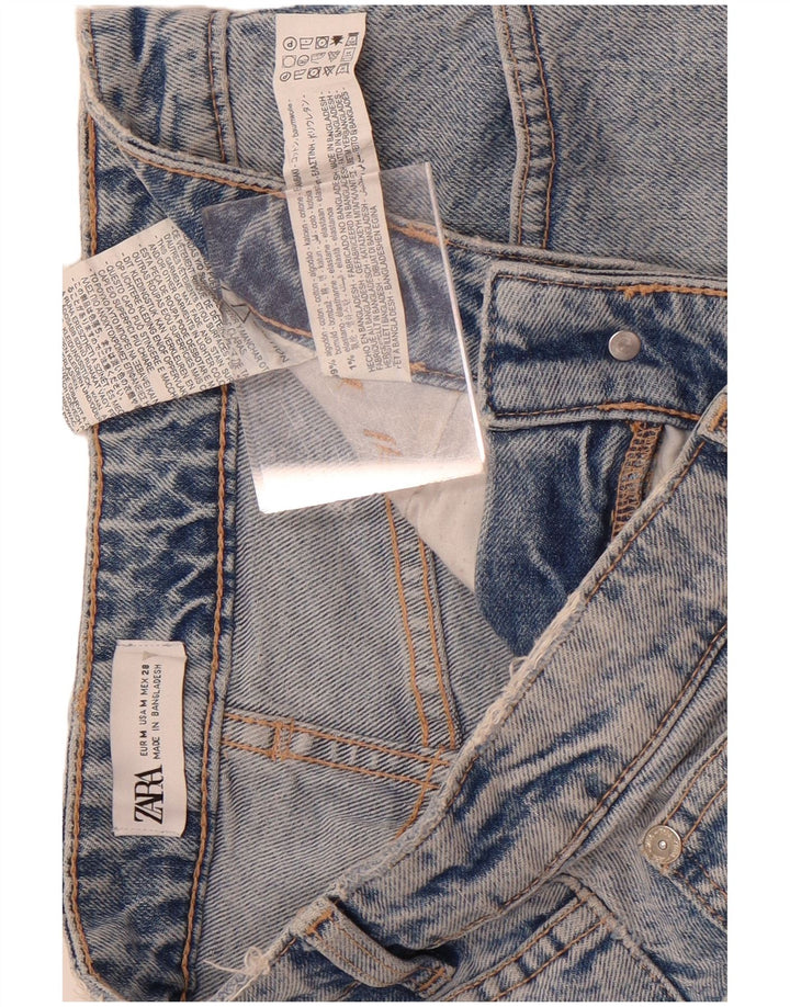 Gonna in denim da donna Zara media W28 in cotone blu