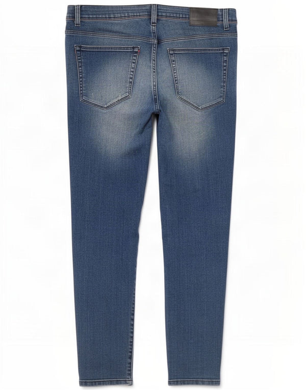 Jeans skinny corti Z1975 da donna Zara EU 42 Large W32 L26 cotone blu