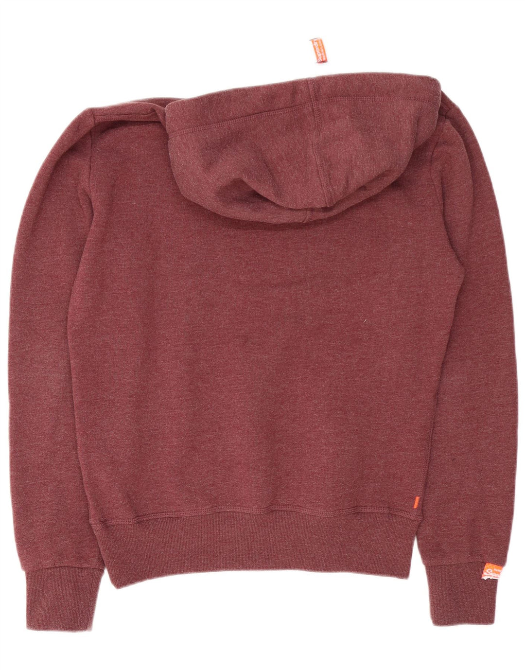 Maglione con cappuccio grafico da uomo Superdry in cotone bordeaux medio