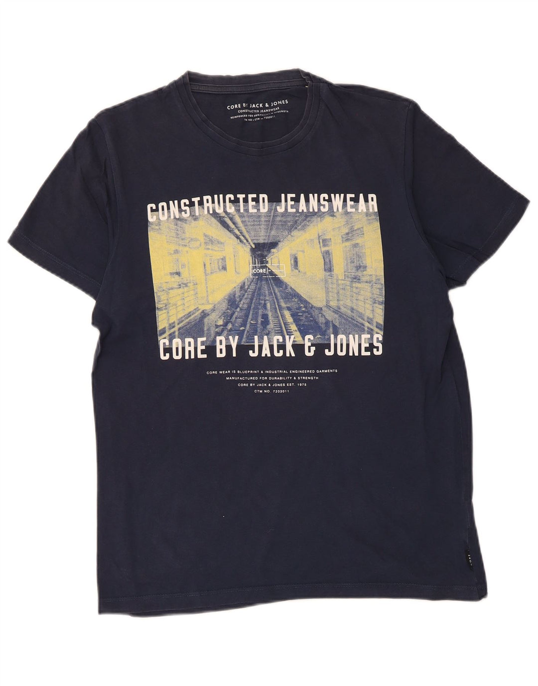 JACK & JONES T-shirt grafica da uomo piccola blu navy