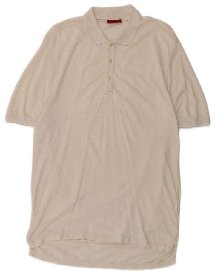 Polo da uomo Hugo Boss piccola in cotone bianco